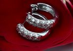 Vintage 1960s Half Hoop Diamond Earrings