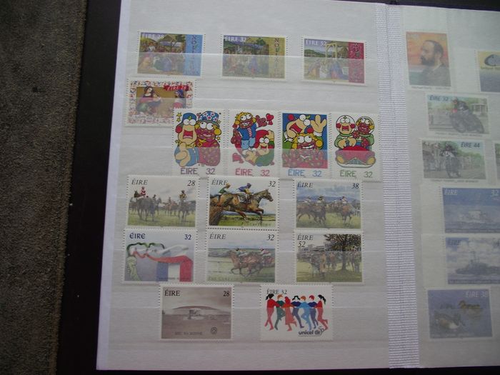 A New Stock Book With Collection Of Mint Irish Stamps