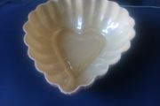 Belleek Heart Shaped Dish. Lustre Interior.