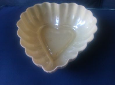 Belleek Heart Shaped Dish. Lustre Interior.