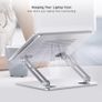 Laptop Stand, Multi-Angle Laptop Riser with Heat-Vent, Adjustable Notebook Stand Compatible for Laptop (11-15 inches) including MacBook Pro/Air, Lenovo, Samsung-Silve Image 6