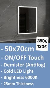 LED Bathroom MirrorLED Bathroom Mirror Defogger Fog Free Touch Switch