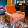 Velvet mid-century style armchairs Image 2