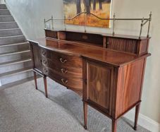 Edwardian Mahogany& satinwood inlaid bow-front sideboard