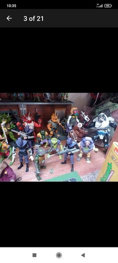 Neca TMNT collection with neca diorama