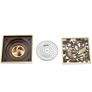 Bathroom shower waste drainer antique brushed brass gold fish oriental 10 cm Image 3