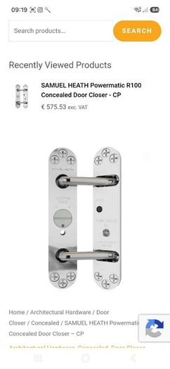 Perko brass concealed door closers