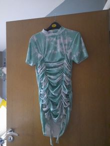 fab mint green scrunch dress