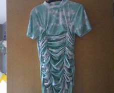 fab mint green scrunch dress