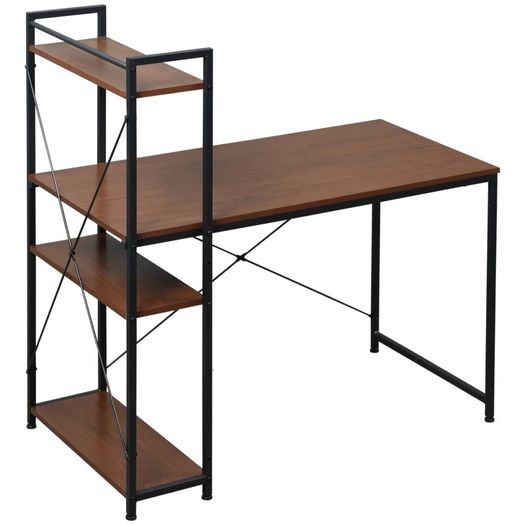 MASSIVE SALE Computer Workstation, Metal Frame-Walnut/ Black (FREE SHIPPING)