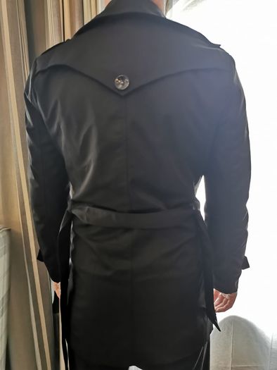 Men's Black Mac Raincoat