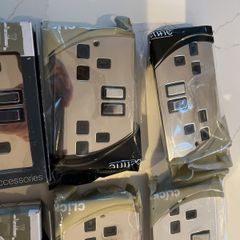 polished chrome sockets and switches