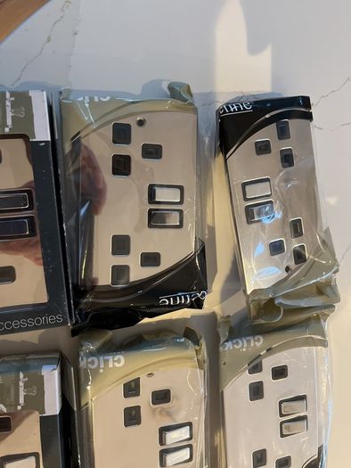 polished chrome sockets and switches