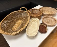 collection of various wicker baskets