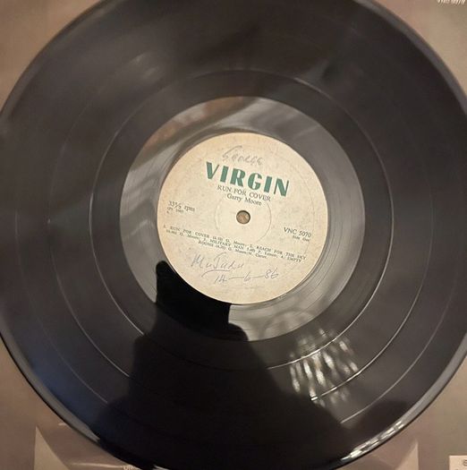 Gary Moore Run For Cover South Africa Release in good condition with writing on front and back side of label and front of sleeve as seen in pictures vinyl record