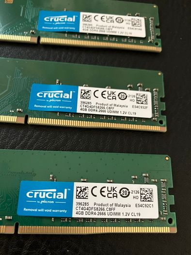 12GB DDR4 Desktop RAM 3x4GB Crucial