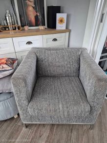 Grey Square Armchair