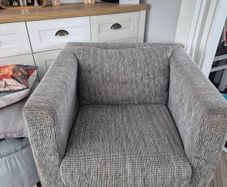Grey Square Armchair