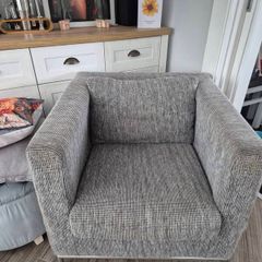 Grey Square Armchair