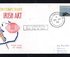 1976 Ireland Contemporary Irish Art Painting by Paul Henry Commemorative Stamp Hibernian Stamp Company First Day Cover (FDC) with Cill Choinngh (Kilkenny) steele cancel
