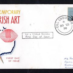 1976 Ireland Contemporary Irish Art Painting by Paul Henry Commemorative Stamp Hibernian Stamp Company First Day Cover (FDC) with Cill Choinngh (Kilkenny) steele cancel
