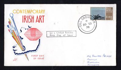 1976 Ireland Contemporary Irish Art Painting by Paul Henry Commemorative Stamp Hibernian Stamp Company First Day Cover (FDC) with Cill Choinngh (Kilkenny) steele cancel