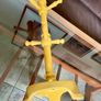 Vintage Traditional Mustard Yellow Cast Iron Mug Tree Holder Rustic Farmhouse Kitchenalia Image 6