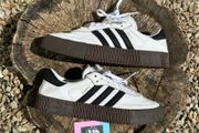 Adidas Samba Wedge White Leather
