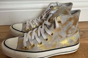 Gold Suede Converse Boots