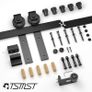 183CM/6FT Sliding Door Track Barn Door Hardware Kit Closet Rail Roller Accessory Adjustable Floor Guide Image 5