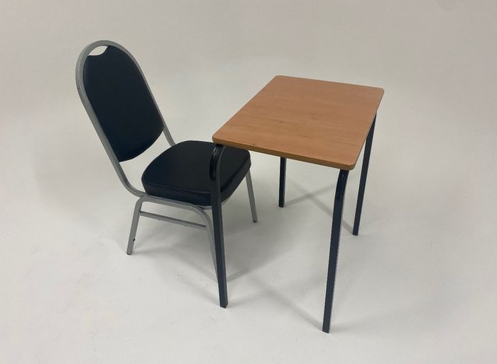 desk and chair