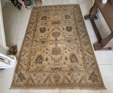 Hand knitted rug.  105inch x 72inch