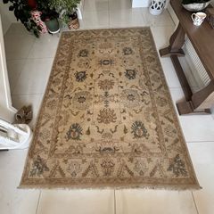 Hand knitted rug.  105inch x 72inch