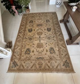 Hand knitted rug.  105inch x 72inch