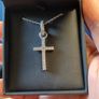 Sterling silver/cubic zirconia cross necklace Image 4
