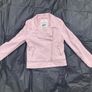 Beautifully soft Pink Leather Biker Jacket - Age 11-12 Image 2