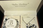 Ladies bracelet necklace and earrings