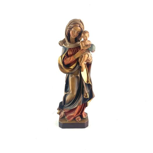 Vintage wooden Madonna and baby Jesus figurine