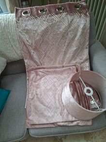 Curtains, cushion covers and lampshade
