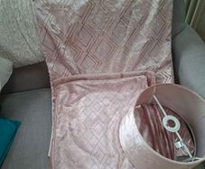 Curtains, cushion covers and lampshade