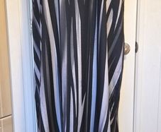 Emery Rose 3XL Black & Grey Abstract Stripe Maxi Kaftan Dress New With Tags