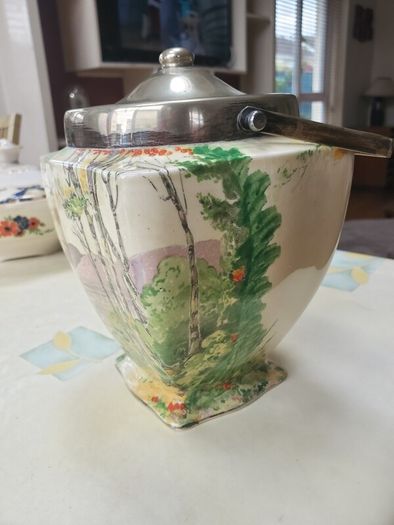 Vintage 1930s Royal Winton Grimwades 'Paradise' Biscuit Barrel