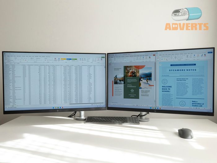 Dual 27 inch Monitor Setup (As New w/ Stands)