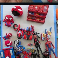 Collection of Spiderman toys