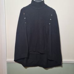 womens KAREN MILLEN  jumper shawl knitted wool blend Size XS extra small