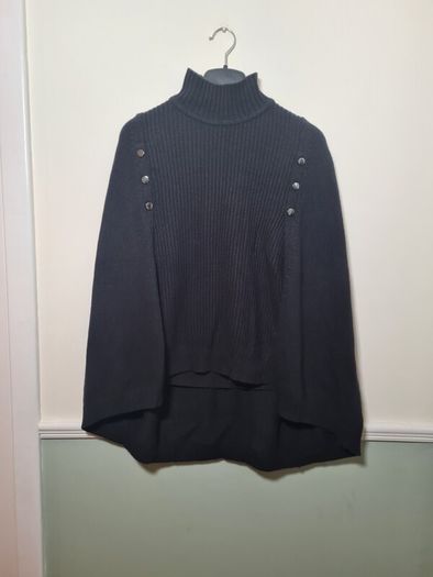womens KAREN MILLEN  jumper shawl knitted wool blend Size XS extra small