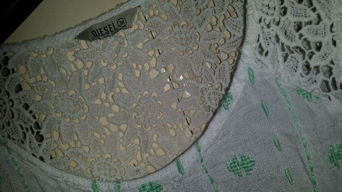 Diesel Hand-Made-Ring-Spun crop embroidered top size M Postage included