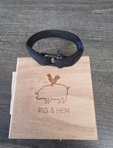 Pig and Hen Cord Bracelet