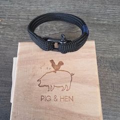 Pig and Hen Cord Bracelet