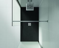 Aquadart Aqualavo 1700 x 900mm Rectangle Slate Effect Shower Tray - Black